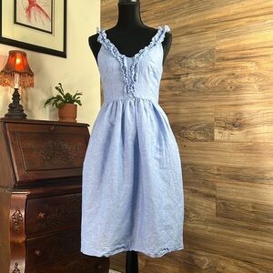 Banana Republic Light Blue Ruffle Dress